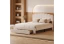 Simurq Polsterbett Beige mit Stauraum und gepolstertem Kopfteil Bild 3