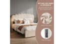 Simurq Polsterbett Beige mit Stauraum und gepolstertem Kopfteil Bild 4