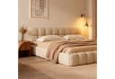 Simurq Polsterbett 140x200 cm mit Lattenrost Beige Grau Modern Bild 3