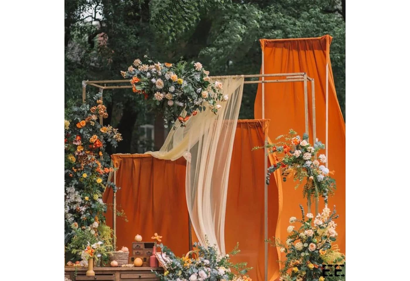 FUROKOY Tischläufer Grün Rustikaler Gaze-Stoff Boho - Bild 4