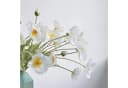 SEEZSSA Künstlicher Mohnblumenzweig 60cm Weiß 4 Blüten Bild 3