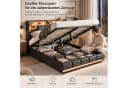 Simurq Polsterbett Stauraumbett Schwarz mit LED und Ladestation Bild 5