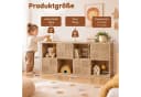 Simurq Kinderregal mit 8 Fächern & 4 Türen, Weiß/Schwarz/Natur Bild 1