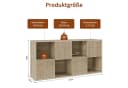 Simurq Kinderregal mit 8 Fächern & 4 Türen, Weiß/Schwarz/Natur Bild 5