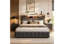 Simurq Polsterbett 140x200 Stauraum mit LED und Schubladen Bild 2