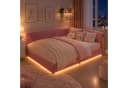 Simurq Polsterbett Daybett Rosa/Beige mit LED & USB Bild 2