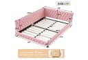 Simurq Polsterbett Daybett Rosa/Beige mit LED & USB Bild 3