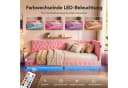 Simurq Polsterbett Daybett Rosa/Beige mit LED & USB Bild 5