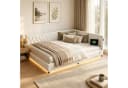 Simurq Polsterbett Daybett mit LED & USB Beige/Rosa Bild 1