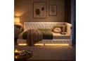 Simurq Polsterbett Daybett mit LED & USB Beige/Rosa Bild 2