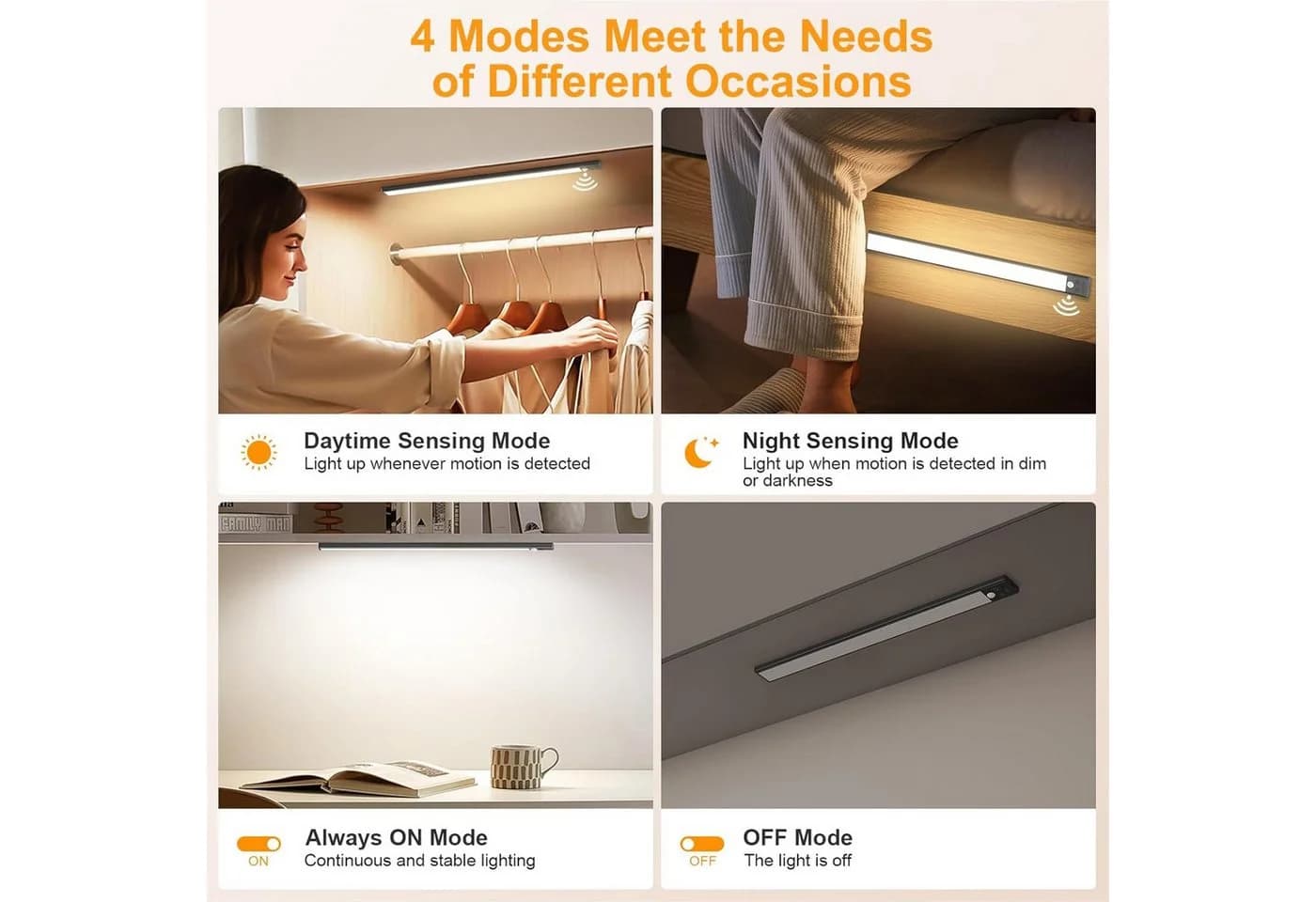 Athlix LED Unterbauleuchte 2er Set Kabellos mit Bewegungsmelder - Bild 5