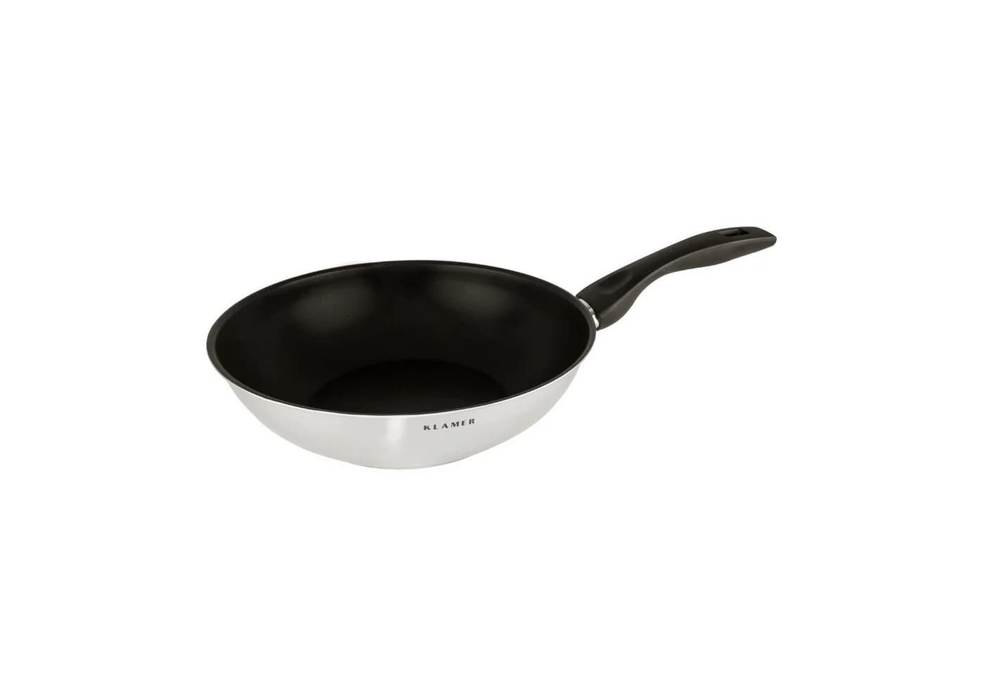 KLAMER Wok Edelstahl 28cm Antihaft Induktion mit Glasdeckel - Bild 3
