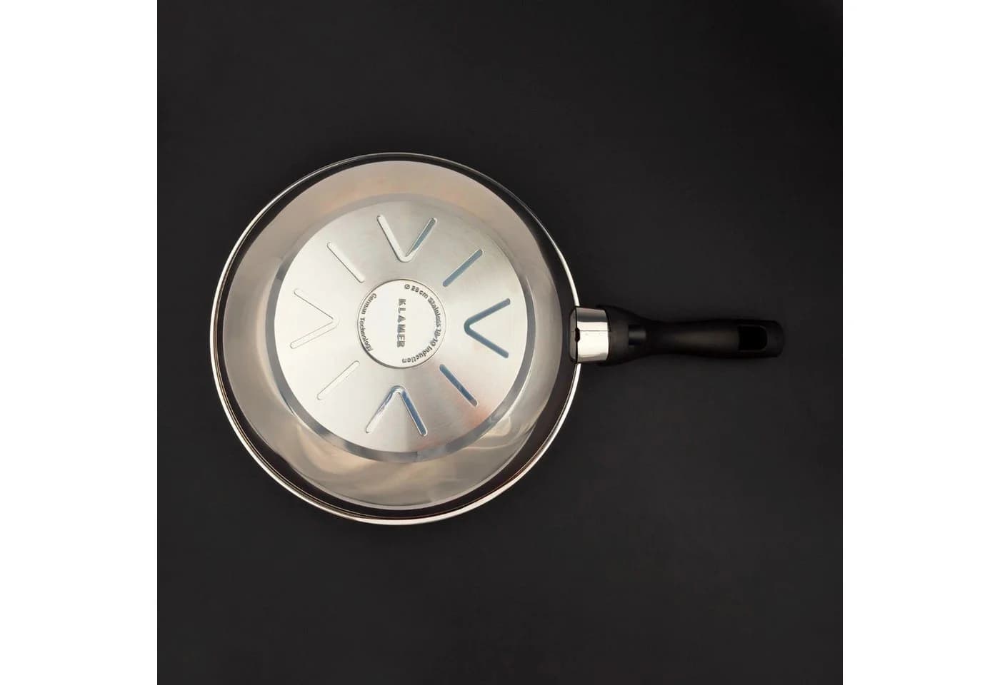 KLAMER Wok Edelstahl 28cm Antihaft Induktion mit Glasdeckel - Bild 5