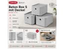 Curver Aufbewahrungsbox 3er Set 4 Liter Grau Stapelbox Kunststoff Bild 5