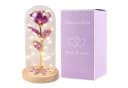 AMORE MIO LED Rosen Ornament Lila mit Holzsockel Bild 2