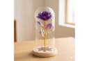 AMORE MIO LED Rosen Ornament Lila mit Holzsockel Bild 3