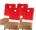 BURI Nikolausmütze Stuhlhussen 4er-Set Weihnachtsdeko Bild 2