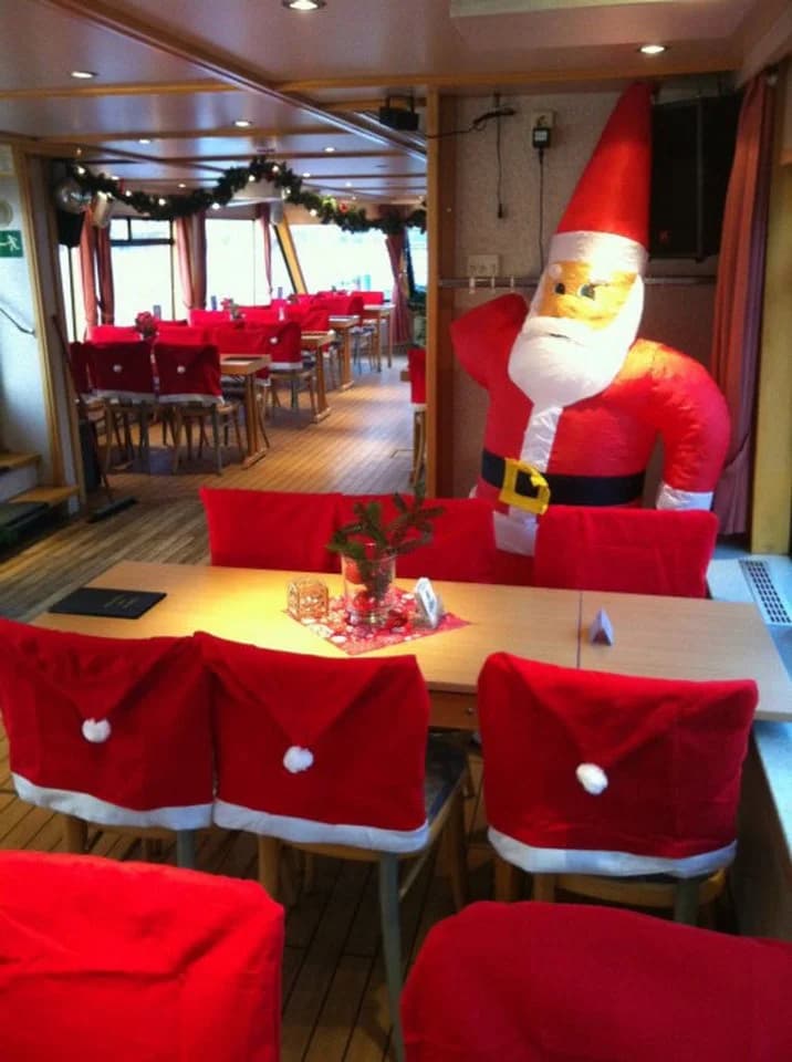BURI Nikolausmütze Stuhlhussen 4er-Set Weihnachtsdeko - Bild 4
