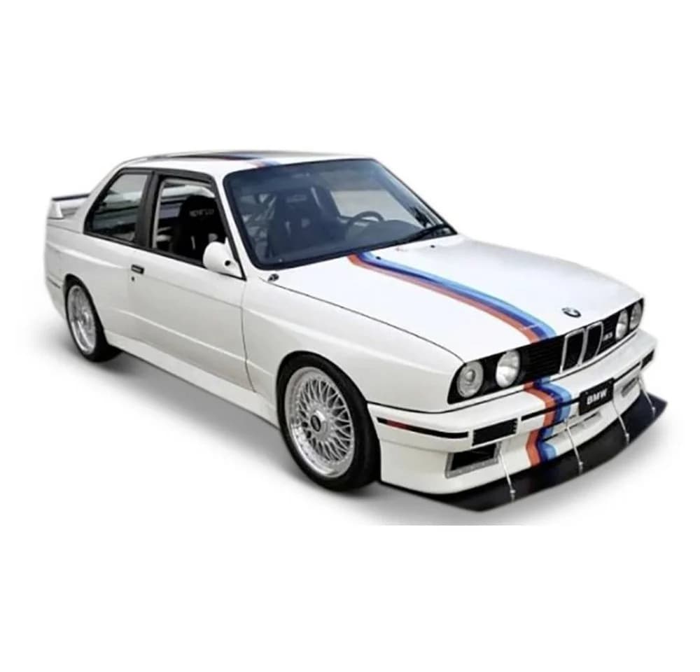 Bburago Modellauto BMW M3 E30 1:24 Weiß Metallspritzguss