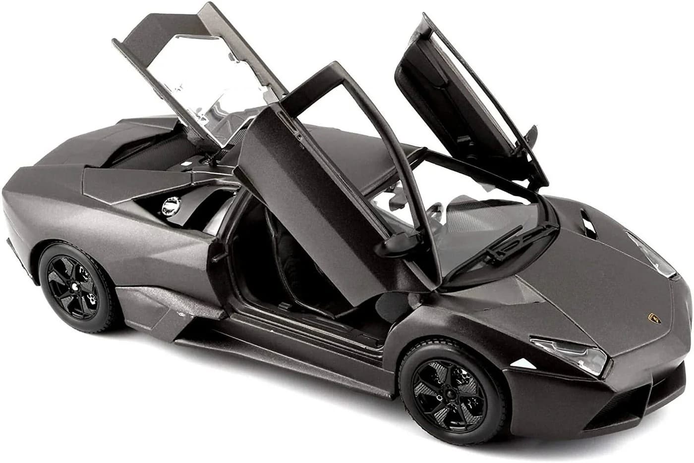 Bburago Modellauto Lamborghini Reventon Metallic-Grau 1:24 Originalgetreue Innenausstattung