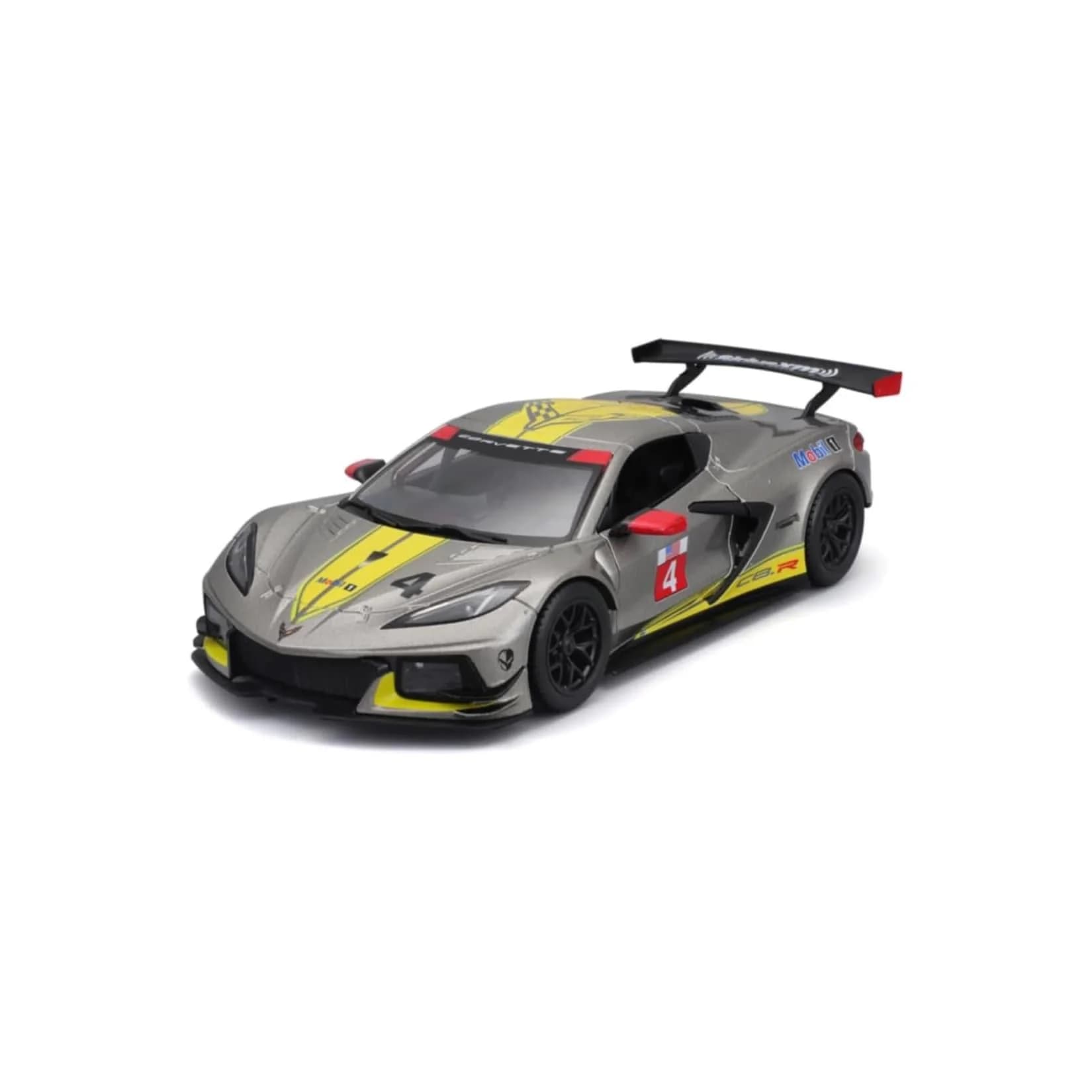 Bburago Modellauto Chevrolet Corvette C8R '20 grau Maßstab 1:24