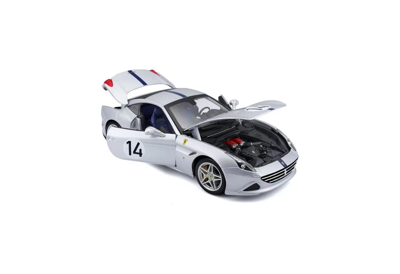 Bburago Modellauto Ferrari California T The Hot Rod Silber 1:18