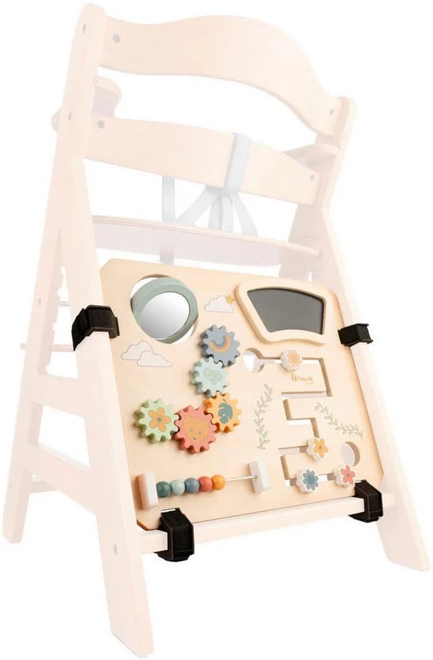 HAUCK Highchair Play Board Motorikbrett Beige Holz - Bild 2