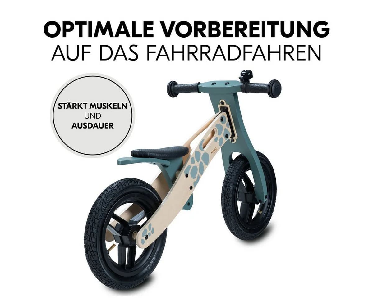 Hauck Laufrad Balance N Ride Turtle 12 Zoll Holz mit Lufträdern - Bild 3