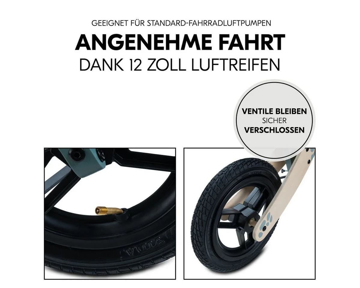 Hauck Laufrad Balance N Ride Turtle 12 Zoll Holz mit Lufträdern - Bild 5