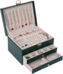 ibettertec Schmuckkasten Schmuckschatulle mit Schloss Bild 2