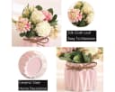 ibettertec Künstliche Hortensie mit Keramikvase Rosa Bild 4