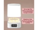 ibettertec LED Nachttischlampe LED Nachtlicht, Touch-Lampe, Tisch-Nachttischlampen, Schlafzimmer Lampe, Stufenloses Dimmen, Dreifarbig einstellbar, mit Touch-Sensor, Mit Fernbedienung, Mit Uhranzeige Bild 4
