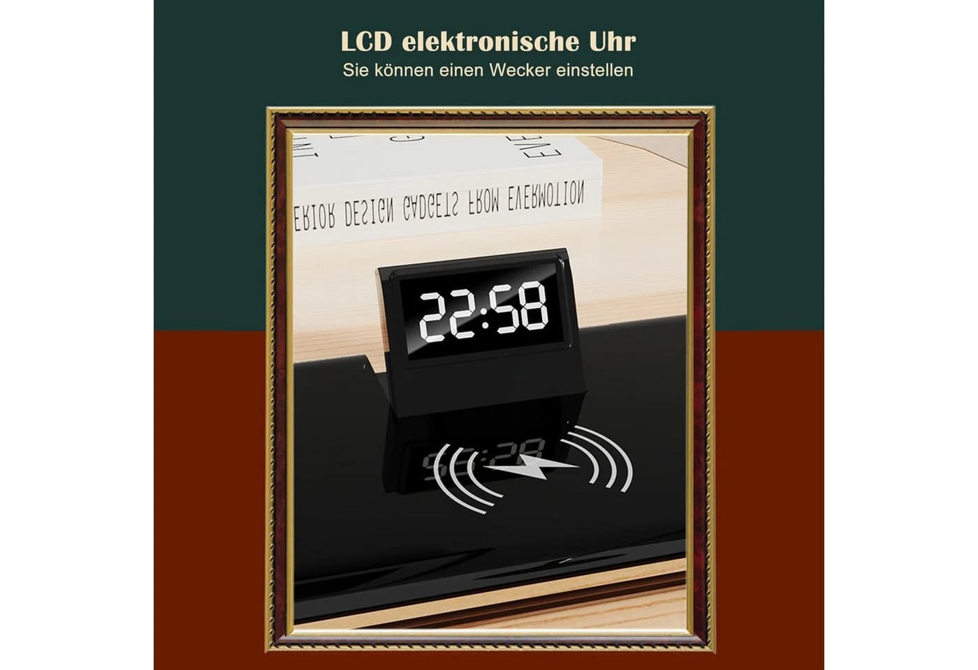 Luckice LED Schreibtischlampe mit kabellosem Ladegerät, Bluetooth Lautsprecher, 3 Farben Dimmbar - Bild 3
