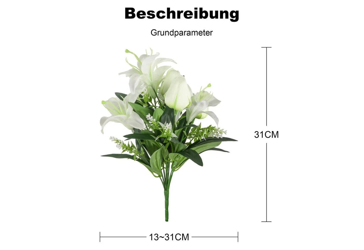 Kunstblumenstrauß Tulpen & Lilien Kunstblumen Luckice - Bild 4