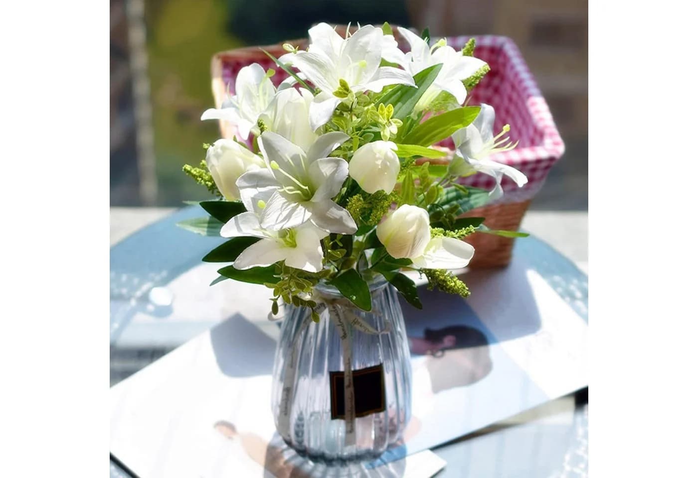 Kunstblumenstrauß Tulpen & Lilien Kunstblumen Luckice - Bild 5