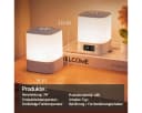 Luckice LED Nachttischlampe Weiss Touch Fernbedienung Uhranzeige Bild 4