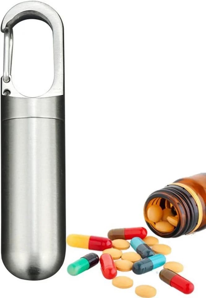 Luckice Pillendose Reise-Medikamentendose Silber - Bild 2