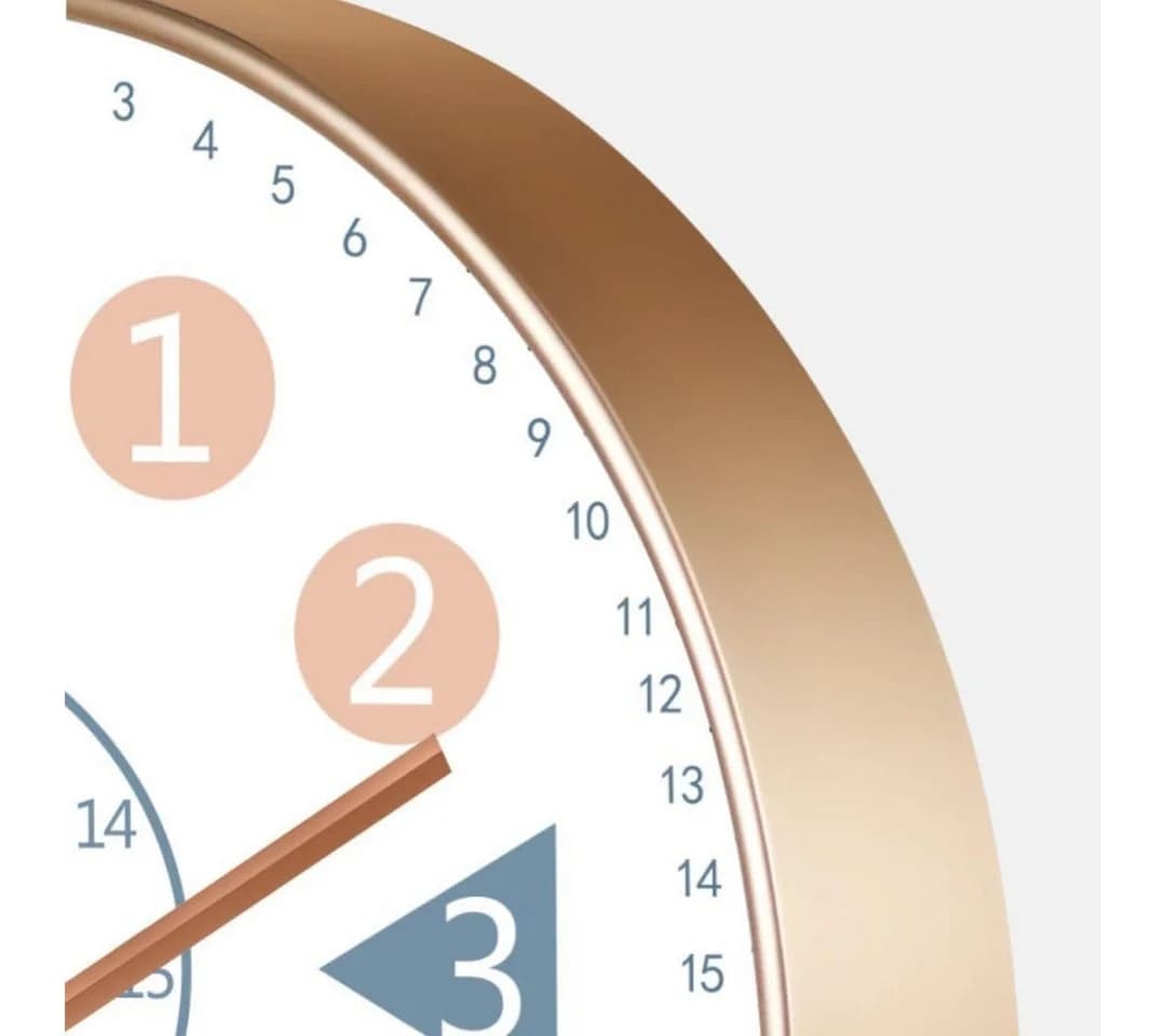 Luckice Wanduhr Kinder-Wanduhr Lernuhr für Kinder leise und nicht tickend - Bild 5