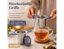 Vornix Teesieb 2er-Set Edelstahl mit Silikongriffen Blau Bild 3