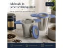 Vornix Teesieb 2er-Set Edelstahl mit Silikongriffen Blau Bild 4