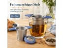 Vornix Teesieb 2er-Set Edelstahl mit Silikongriffen Blau Bild 5