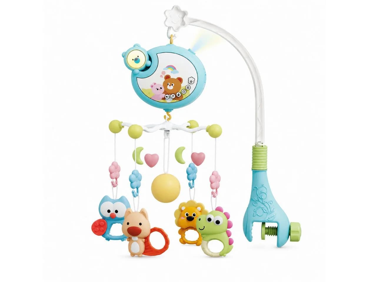 Luckice Mobile 3in1 Traumbärchen mit Musik und Sternenprojektor Blau/Weiß - Bild 2