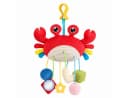 Luckice Mobile Krabben-Babyspielzeug Rot mit Clip, Rassel & Beißring Bild 2