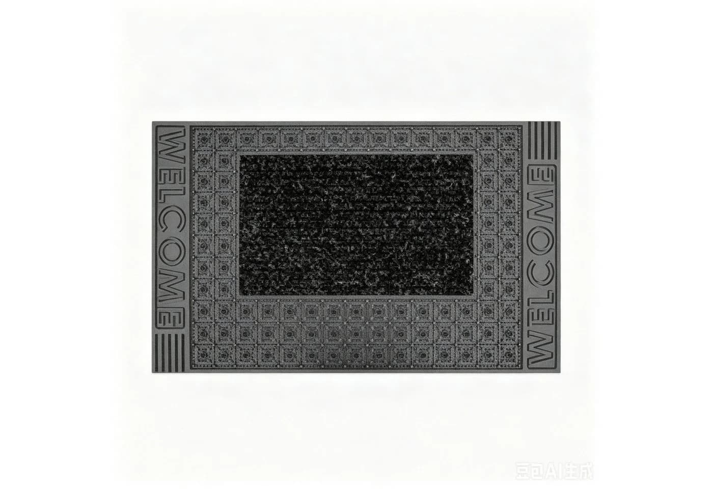 Luckice Fußmatte Robuste Kokosmatte Schwarz Grau - Bild 2