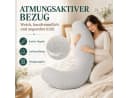 Luckice L-Form Stillkissen Grau Atmungsaktiv & Waschbar Bild 5