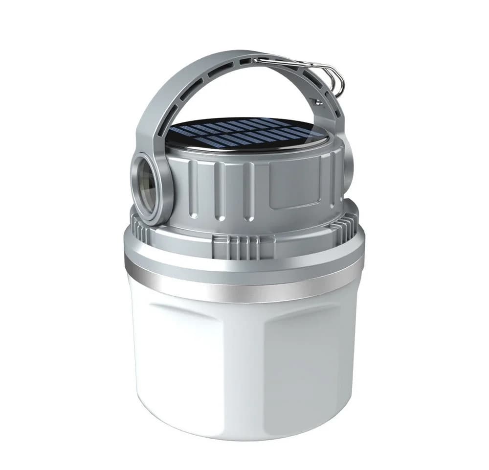 Luckice LED Gartenleuchte Campinglampe Grau Solar USB-C - Bild 2
