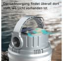 Luckice LED Gartenleuchte Campinglampe Grau Solar USB-C Bild 3