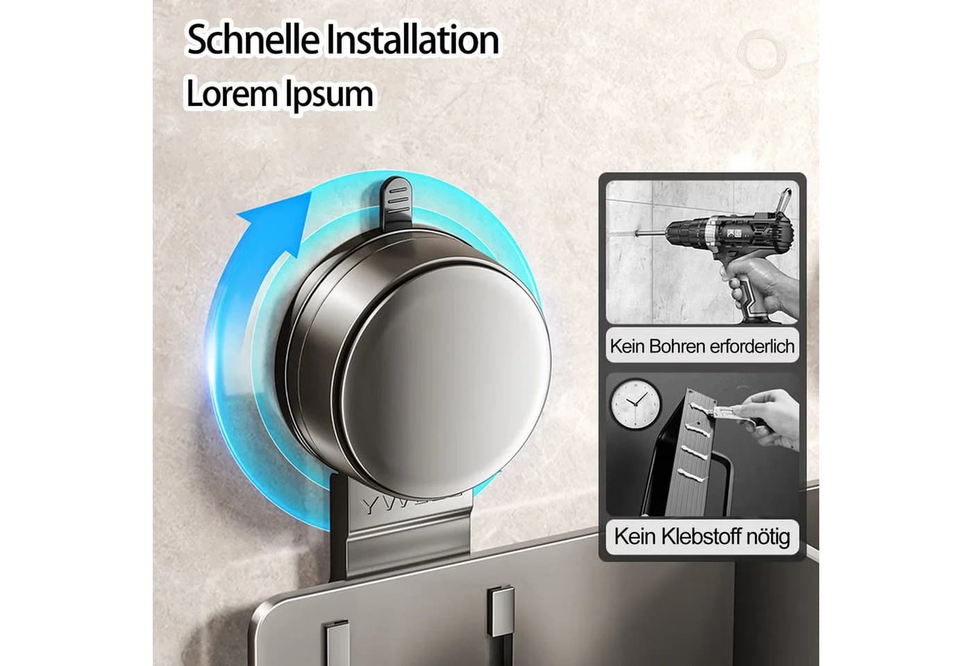Luckice Zahnputzbecherhalter Wandmontierter Zahnbürstenhalter Haartrocknerhalter