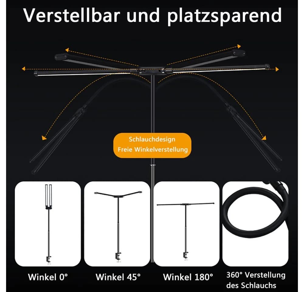 Luckice Schreibtischlampe LED 10 Helligkeitsstufen 12W 1400 Lumen - Bild 5