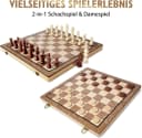 Luckice Magnetisches Schachspiel aus Massivholz mit Tragetasche Bild 1